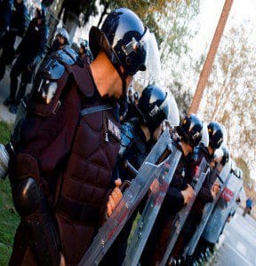 police riot gear