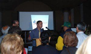 Sen. Darren Soto delivers remarks at Candlelight Vigil, December 18, 2012 (Photo: M. Cantone/WONO)
