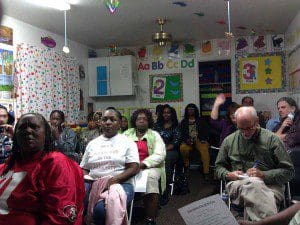 Residents participate in a lively town hall discussing the looming gentrification of Parramore and the Stop Creative Village campaign. (Photo: WONO)