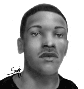 Composite sketch of one suspect in double homicide at