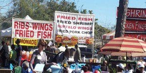 A small sample of the various foods on sale at ZORA! Festival. February 2, 2013 (Photo: WONO)