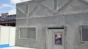 Construction of an expected Moe’s Tavern is moving quickly at Universal Studios in Orlando. (Photo: WONO)