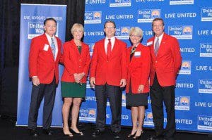 (L-R) Lee Cockrell, Shawn Bartelt, Tom Sittema, Sandy Hostetter, David Fuller. (Photo credit: HFUW)
