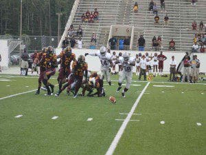 B-CUs Jameson Wright took this fumble to the house in the first qtr. (Photo: Karsceal Turner/WONO)