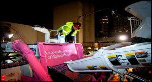 Pink is the new grey as Florida Hospital for Women pours pink concrete as part of its building foundation. (Photo: Florida Hospital)
