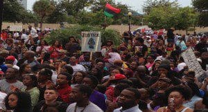 Rally to protest Florida's Stand Your Ground Law and in support of Trayvon Martin. (File photo: July 2013/WONO)