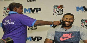 In an effort to recruit more male mentors for Big Brothers Big Sisters of Central Florida, Magic player Kyle O’Quinn had Jalen White, a “little” from Castle Creek Elementary, shave his beard. Currently more than 70 percent of children waiting for “bigs” are boys. In an effort to change that, O’Quinn wants to raise awareness for the organization and is placing a call to action to all Central Floridians. All men who sign up to mentor from May through August will be O’Quinn’s special guest at a future Magic game and receive an on-court photo with O’Quinn. Photos taken by Gary Bassing.
