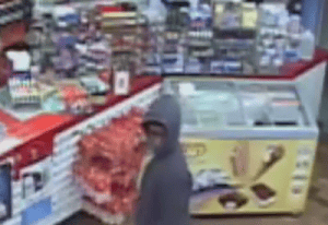 Video still of suspect Whittaker during Citgo