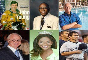 Top row: l-r: John Young, James "Chief" Wilson and Harris Rosen Bottom row: l-r: Dick Batchelor, Ericka Dunlap and Johnny Damon